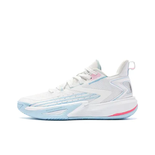 QIAODAN Покрытие Сцепление Легкий Дышащий Низкий Топ Баскетбольные Кроссовки Мужские Белый Синий