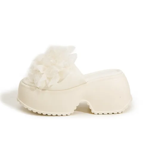 Milan Love Song Резина Пена Подошва Мягкая Беззвучный Противоскользящий Устойчивый к Износу Амортизация Слип-он Женские