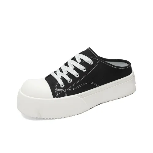 SHOUBA Износостойкие домашние тапочки Мужские Черные