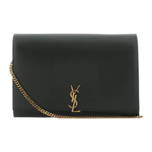 SAINT LAURENT Яркая гладкая кожа сумка через плечо женская зеленая