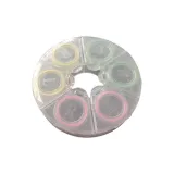 Круглые контактные линзы, чехол - розовый, желтый, зеленый - 1 штука