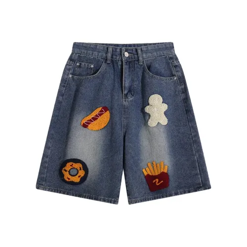 WHELVE Синие Унисекс Джинсовые Шорты