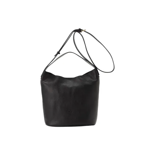 Il Bisonte Телячья кожа Сумка-ведро Через плечо Одно плечо Сумка Женская Черная
