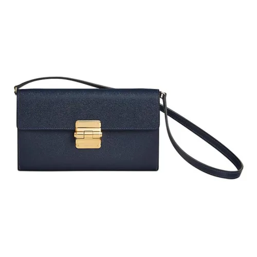 HERMES TogoCharniere Телячья кожа Сумка на плечо Клатч Женские 2Z BLEU NUIT Полночный синий