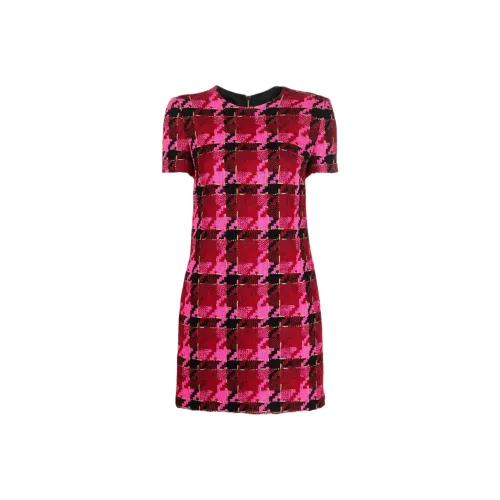 VERSACE Короткое платье с короткими рукавами женское красное