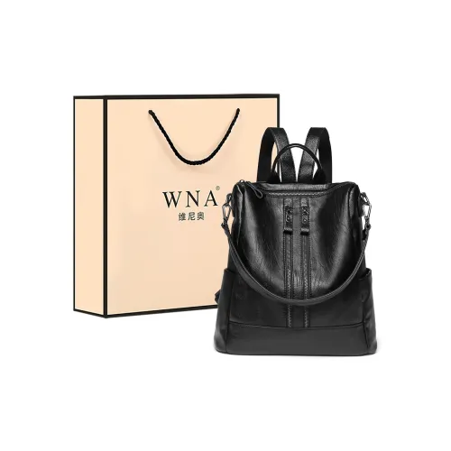 Vigno Высококачественный кожаный рюкзак женский черный