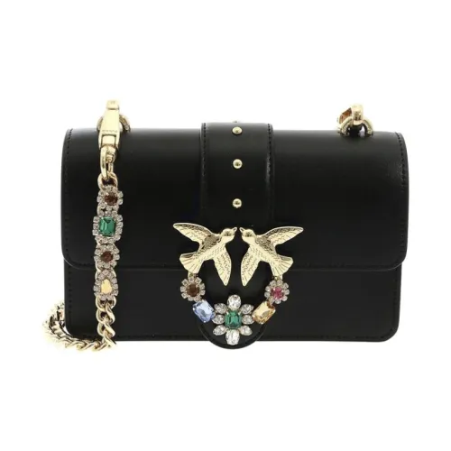 PINKO Телячья кожа Swallow Сумка Сумка через плечо Сумка на плечо Женская Черная