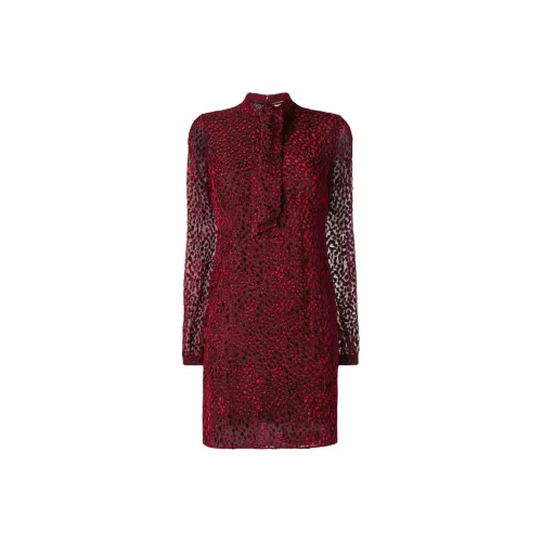 SAINT LAURENT Длинное платье с длинными рукавами унисекс