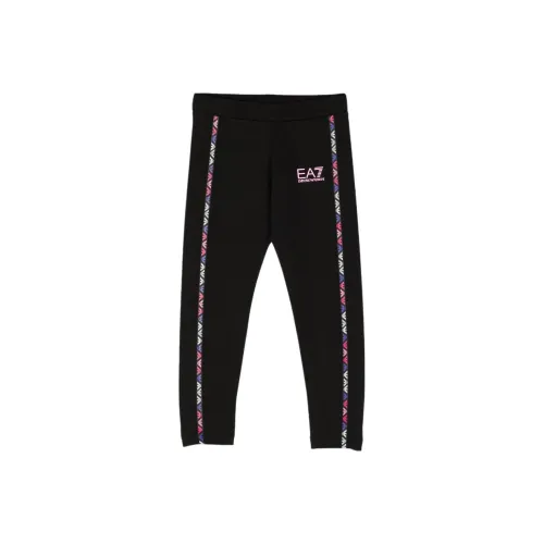 EMPORIO ARMANI EA7 Черные Брюки для Детей
