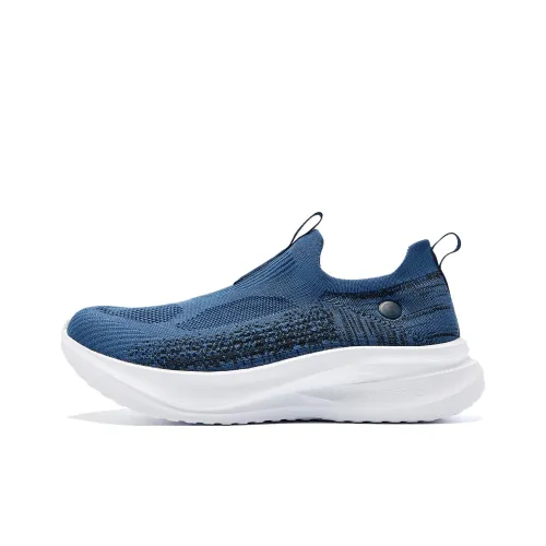 QIAODAN Амортизация Oтскок Устойчивый к истиранию Легкий Дышащий Низкий Топ Повседневные Беговые кроссовки Мужские Sash Синий Черный