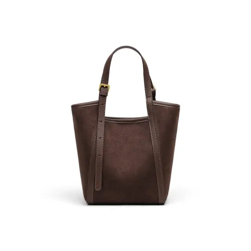 PESASRIE Сумка из коровьей кожи Сумка для покупок Сумка через плечо Сумка для женщин Кофе