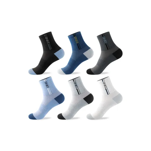 H YXIANG Носки Crew Мужские упаковка из 6 пар