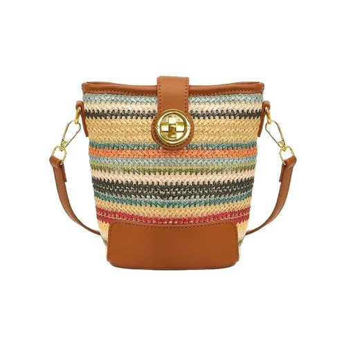 WHERE WHAT WHO ПУ (полиуретан) Ведрообразные сумки Сумки через плечо Сумка через плечо Женская Многоцветная