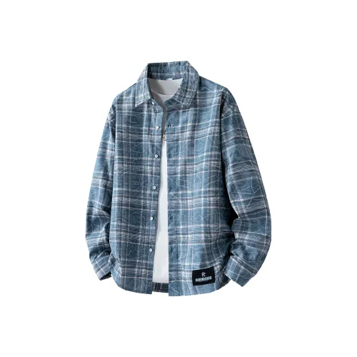 ROBINHOOD Джинсовый синий Женские Рубашки