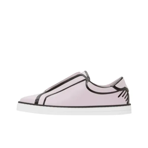 JOSHUA VIDES x FENDI FF LOGO Низкие Скейтборд Кроссовки Женские Розовые