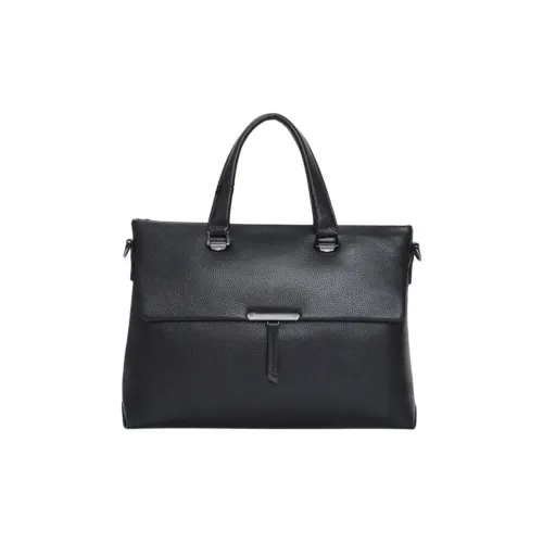 Boniu Сумка из коровьей кожи Мужская Черная