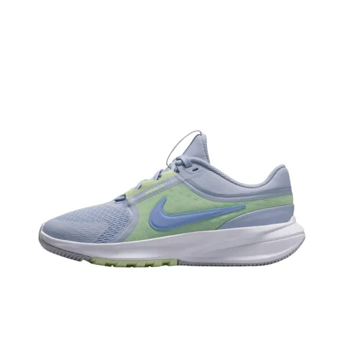 Nike Star Runner 5 Детская беговая обувь Низкий топ Серый/Зеленый Школьный возраст
