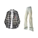 Чёрные + Жёлтый Грязь Брюки