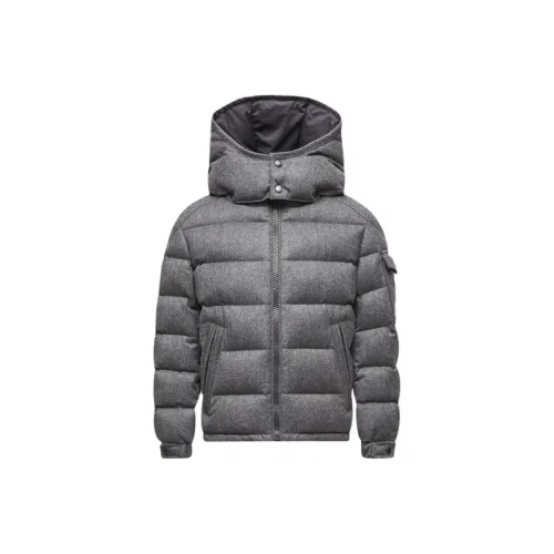 Moncler Пуховик Montgenevre с капюшоном шерсть пуховик темно-серый для детей 3-7 лет