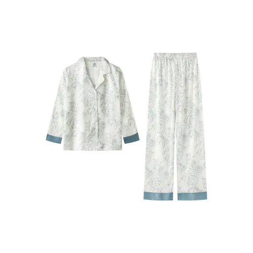 Caramella Аква Небесно-голубой Женские Пижамные Комплекты