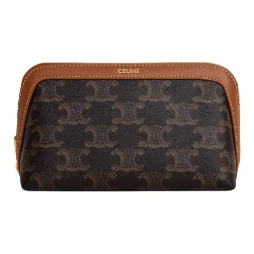 CELINE TRIOMPHE CANVAS Клатч Унисекс Рыжевато-коричневый