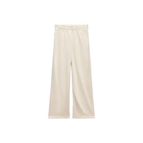 ZARA Экрю Женские Повседневные Брюки
