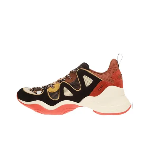 FENDI FFluid Low Топ Повседневная обувь Мужская Оранжевая