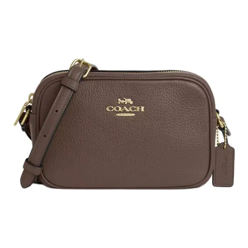COACH Jamie Кожа Camera Сумка Плечевая сумка Мини Женская Коричневая