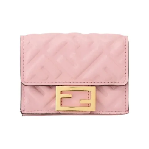 FENDI Lambskin Wallet Women's Pink
