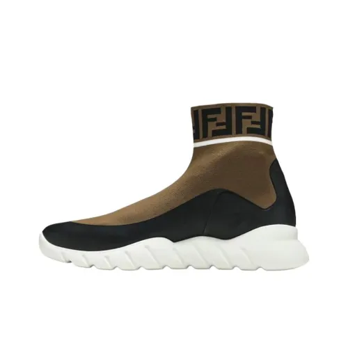 FENDI Casual MID Топ Коричневый Мужской