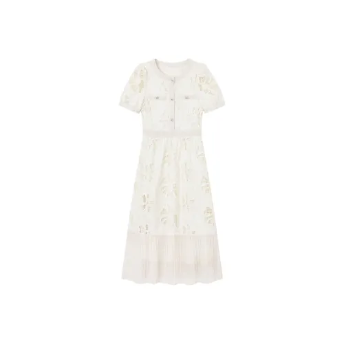 Fish Rabbits Короткий рукав платье женское