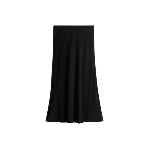H&M Черные Женские Повседневные Длинные Юбки