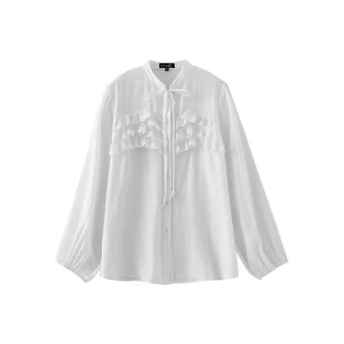 OUNIXUE Белые Женские Рубашки