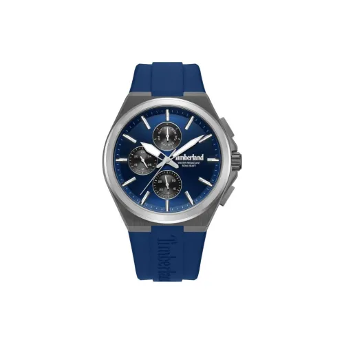 Timberland Наручные часы Кварцевый механизм Силиконовый ремешок 44 мм Синий циферблат Мужские часы