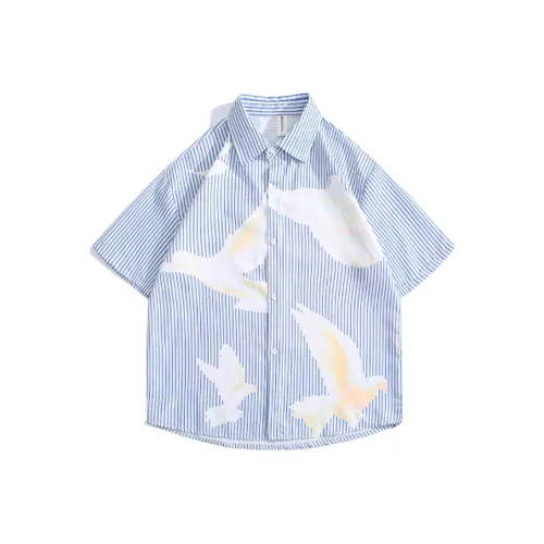 YOUSEKOO Синий Унисекс Рубашки