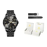 Чисто черный [Кожаный ремешок + Коробка]