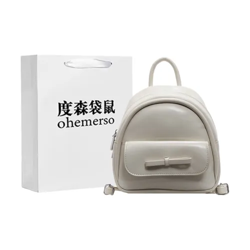 Dusen Kangaroo ПУ (полиуретан) Рюкзак Стандартный Женский Экрю Серебристый Черный Светло-зеленый Розовый