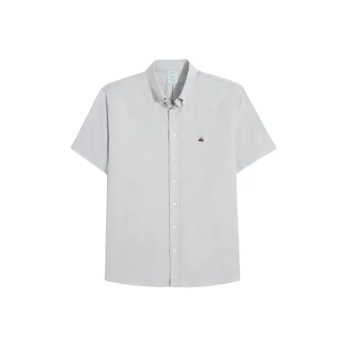 BROOKS BROTHERS Светло-серые Мужские Рубашки