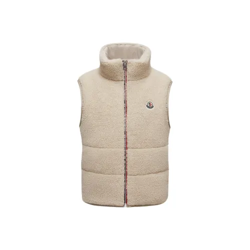 Moncler Жилет Tib Тедди Утепленный Гилет Светло-бежевый Для детей 3-7 лет
