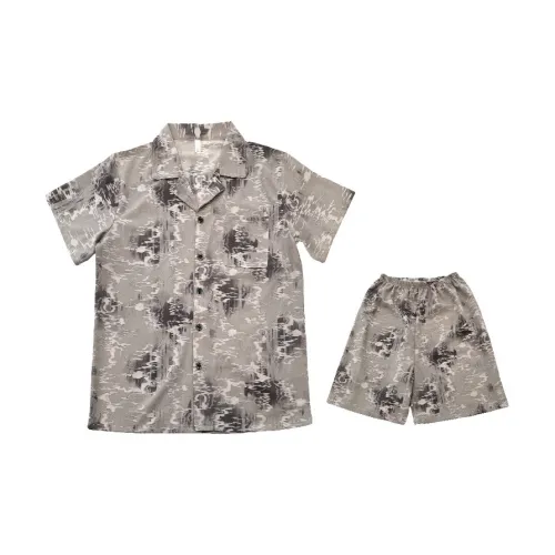 HANQIANNUO 2218# Серый Картина тушью Мужской Пижамный комплект