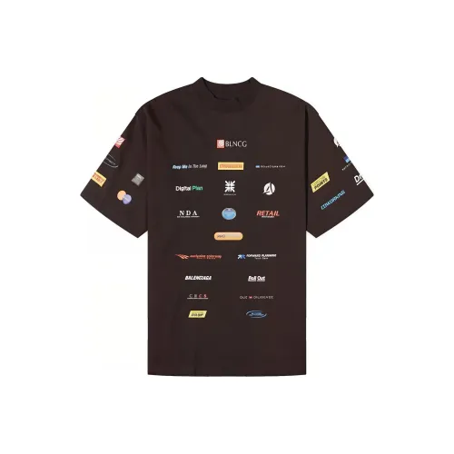 Balenciaga T-Shirt Regular Fit Men's Brown