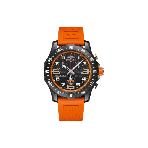 Breitling Professional Collection Кварцевый механизм Мужские часы Циферблат Черный Breitlight® Корпус часов Резиновый ремешок
