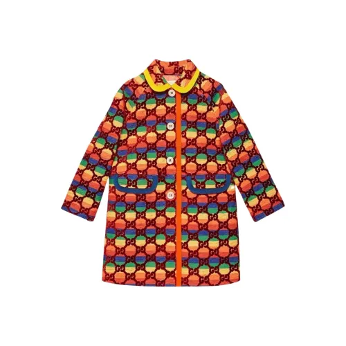 Gucci красное Kids шерстяное пальто