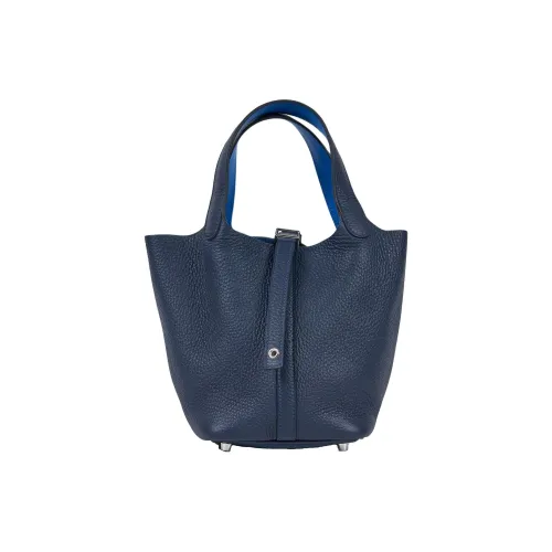 HERMES Picotin Lock 18 Женские Полночный синий