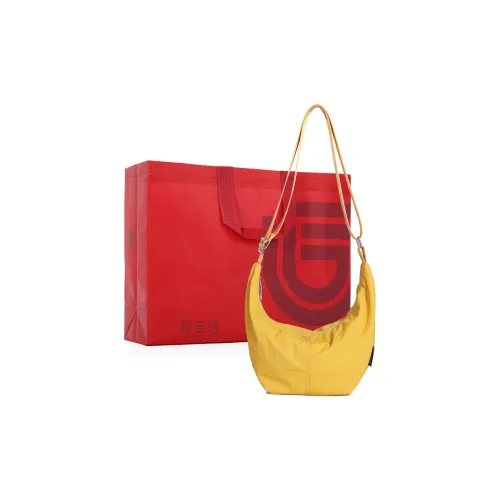 Dubaolu Сумка через плечо из ткани женская имбирно-желтая черная