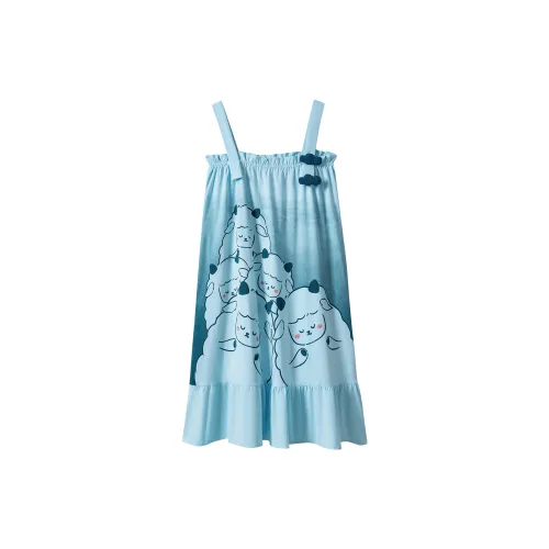 Montagut Летний Ночной Топ Женский Светло-Синий