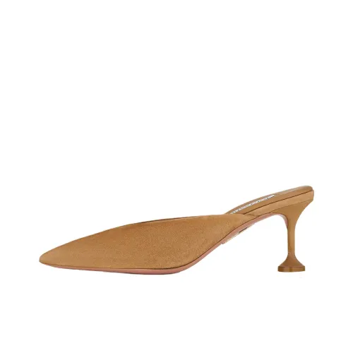 AQUAZZURA Домашние тапочки 6,5 см Женские Коричневый