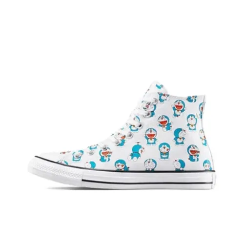 Дораэмон x Converse Chuck Taylor All Star Износостойкие высокие кеды унисекс белые и синие