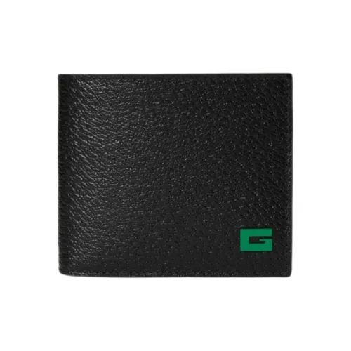 GUCCI Кожа Кошелек Мужской Черный и Зеленый
