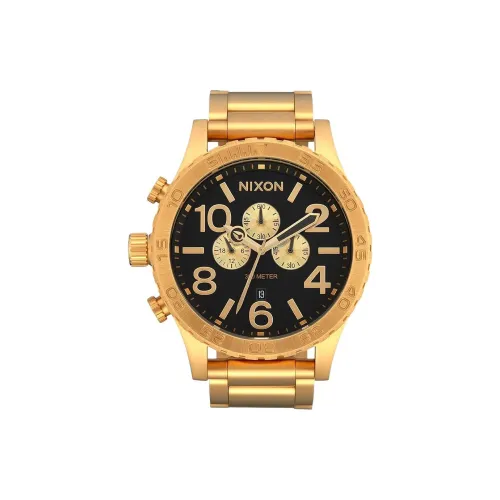 NIXON Мужские часы Кварцевый механизм Ремешок из нержавеющей стали 51 мм Черный циферблат